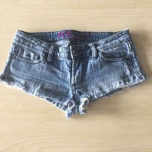 Fox 🦊 Ultra Low Rise BOOTY Jean Shorts